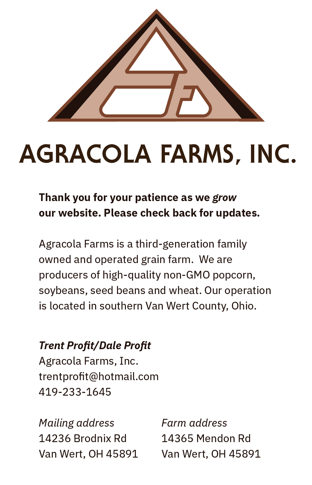 Agracola Farms, Inc.